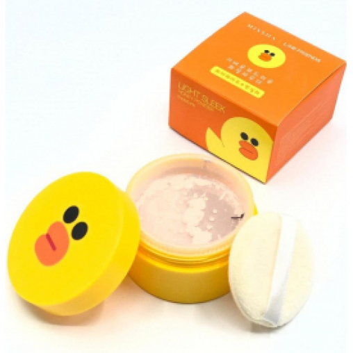 Рассыпчатая пудра missha line friends light sleek