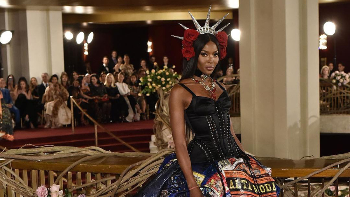 hp naomi campbell dolce gabbana alta moda new york city